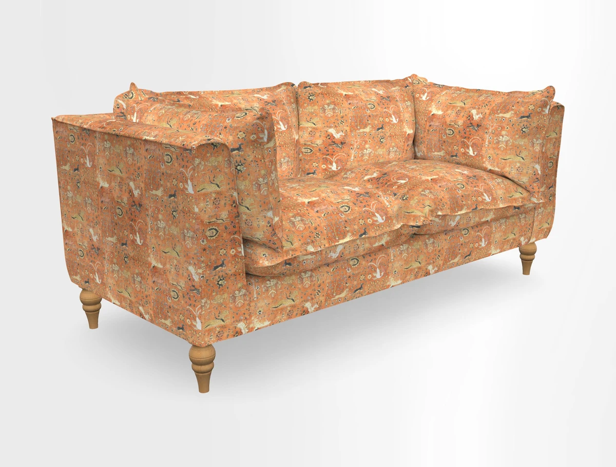 Aysgarth 3 Seater Sofa in Furrow Stripe Broad and Furrow Stripe Narrow Sunflower