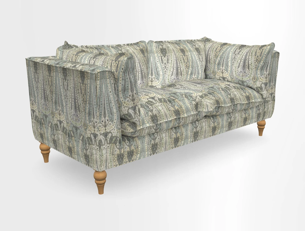 Aysgarth 3 Seater Sofa in Furrow Stripe Broad and Furrow Stripe Narrow Sunflower