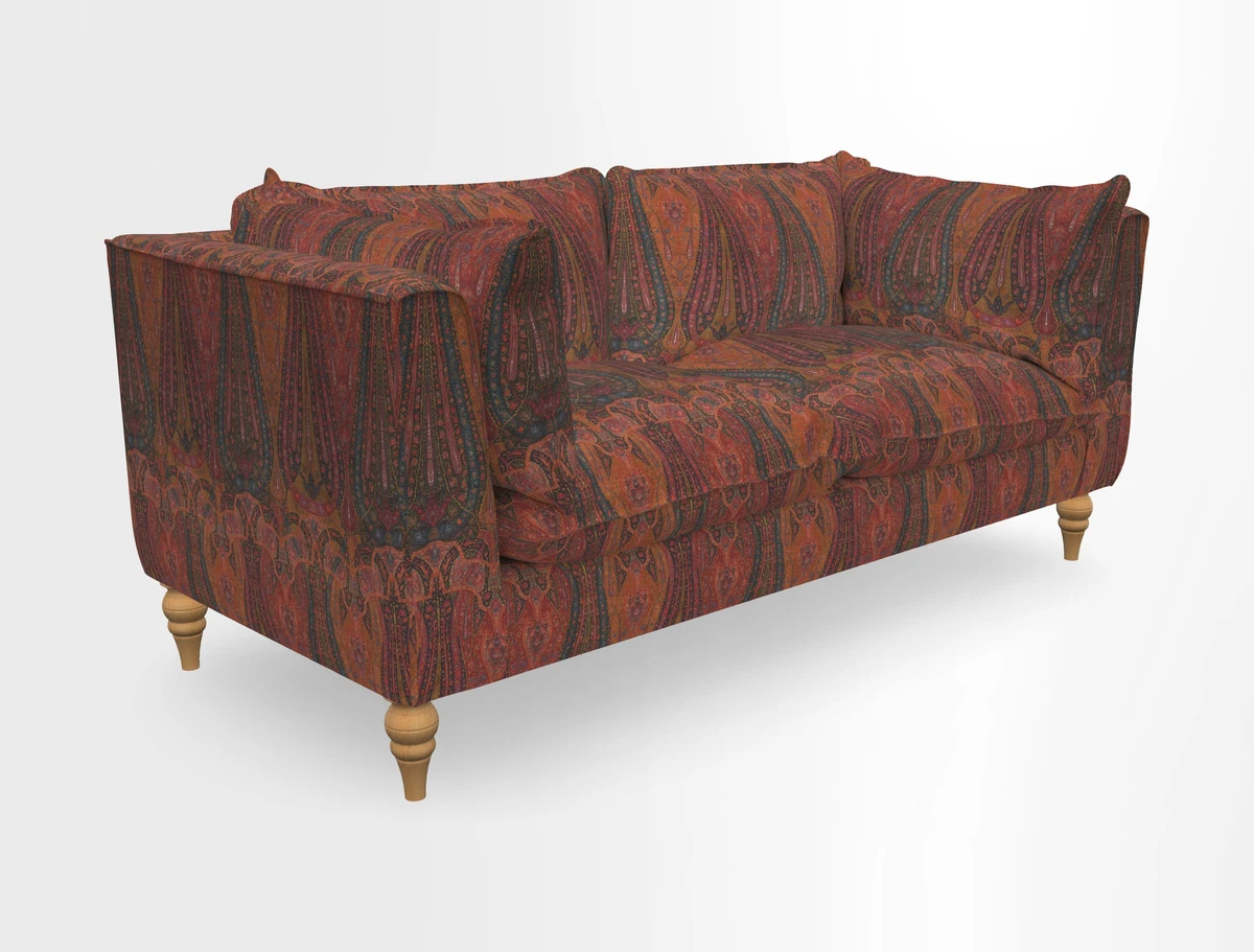 Aysgarth 3 Seater Sofa in Furrow Stripe Broad and Furrow Stripe Narrow Sunflower