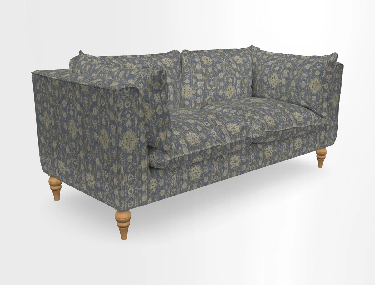 Aysgarth 3 Seater Sofa in Furrow Stripe Broad and Furrow Stripe Narrow Sunflower
