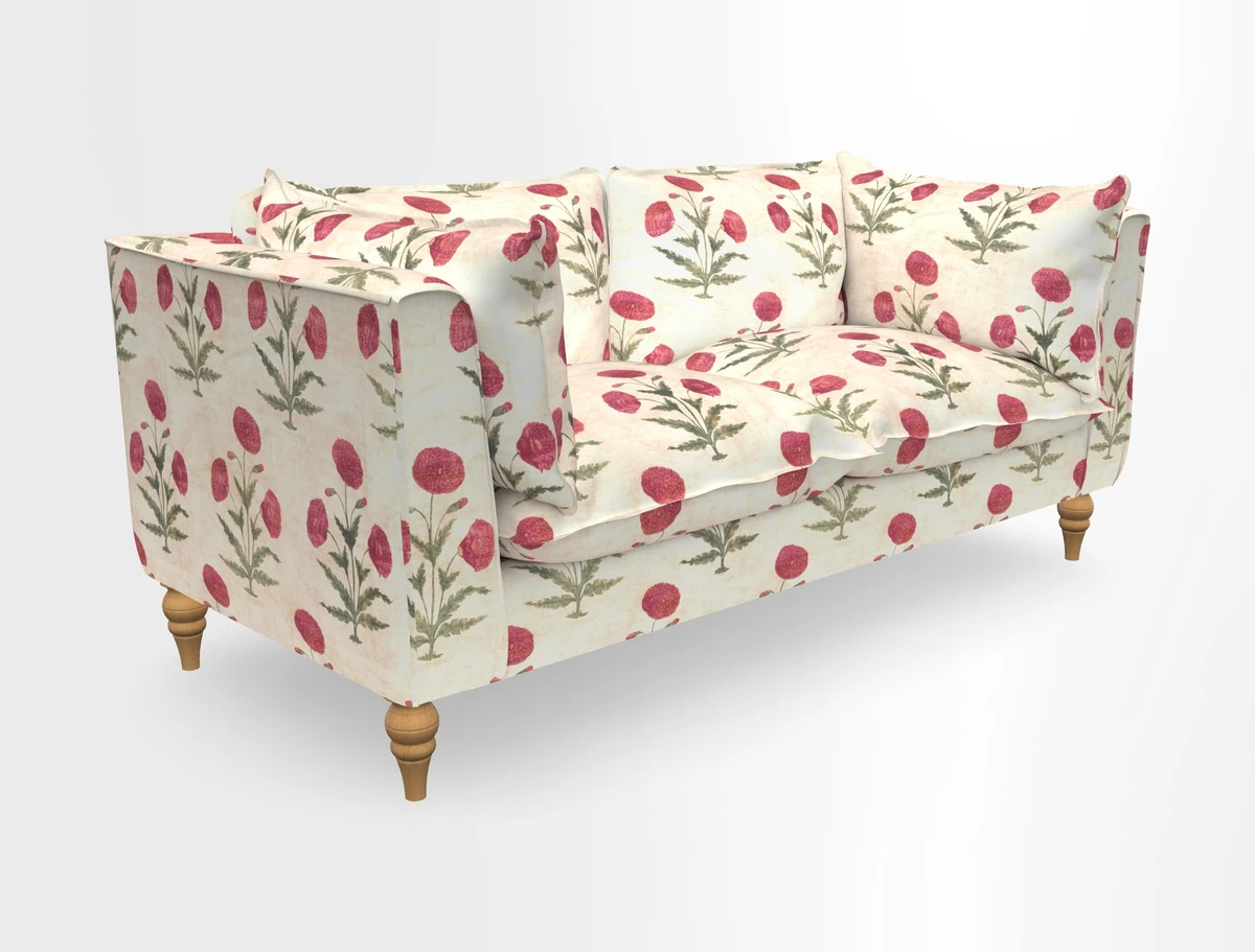Aysgarth 3 Seater Sofa in Furrow Stripe Broad and Furrow Stripe Narrow Sunflower