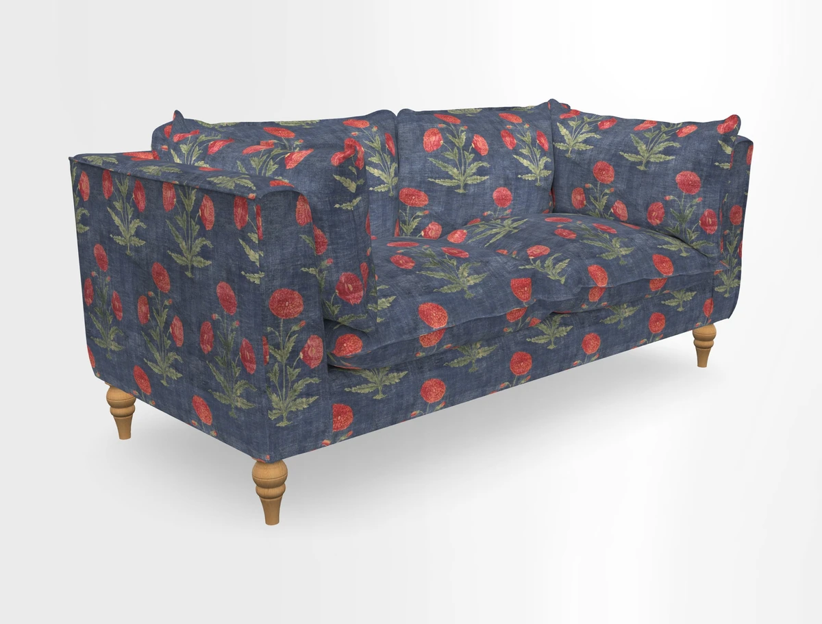 Aysgarth 3 Seater Sofa in Furrow Stripe Broad and Furrow Stripe Narrow Sunflower