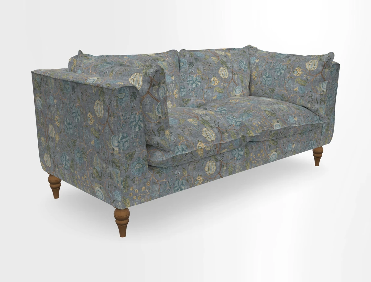 Aysgarth 3 Seater Sofa in Furrow Stripe Broad and Furrow Stripe Narrow Sunflower
