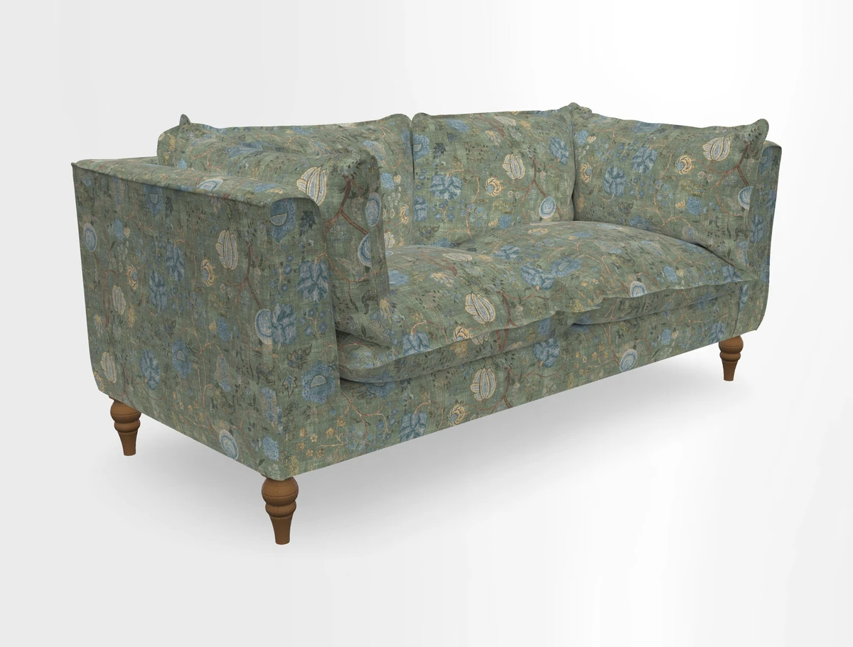 Aysgarth 3 Seater Sofa in Furrow Stripe Broad and Furrow Stripe Narrow Sunflower