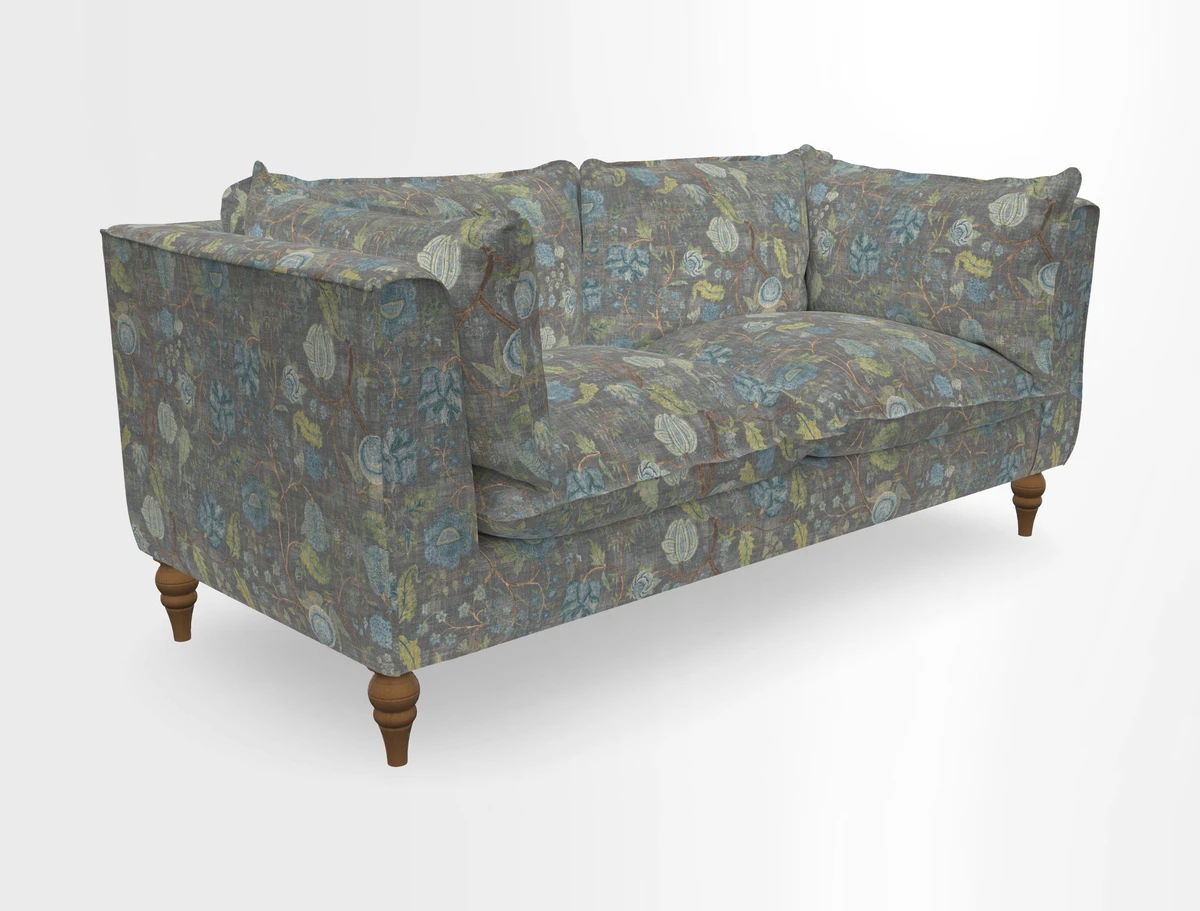 Aysgarth 3 Seater Sofa in Furrow Stripe Broad and Furrow Stripe Narrow Sunflower