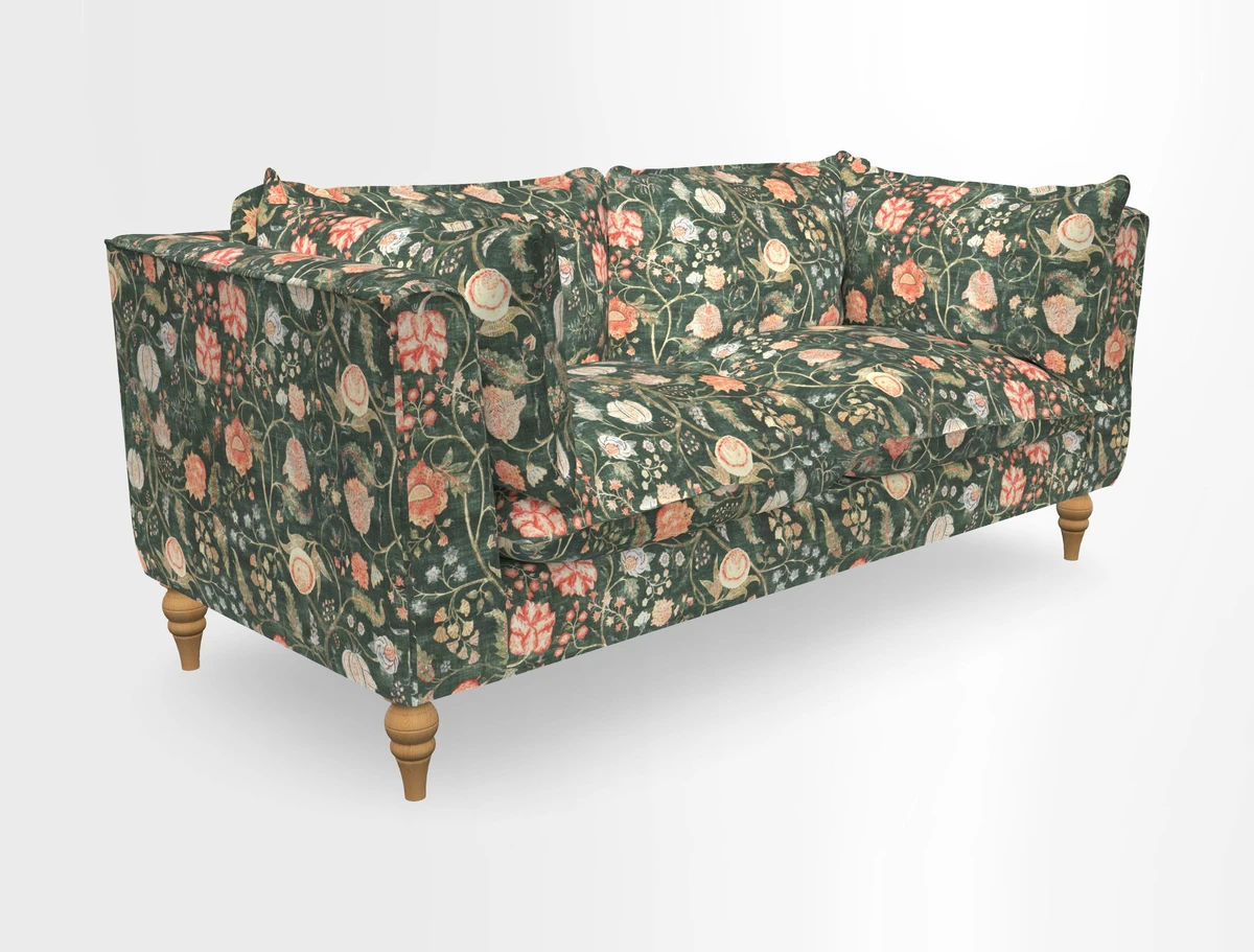 Aysgarth 3 Seater Sofa in Furrow Stripe Broad and Furrow Stripe Narrow Sunflower