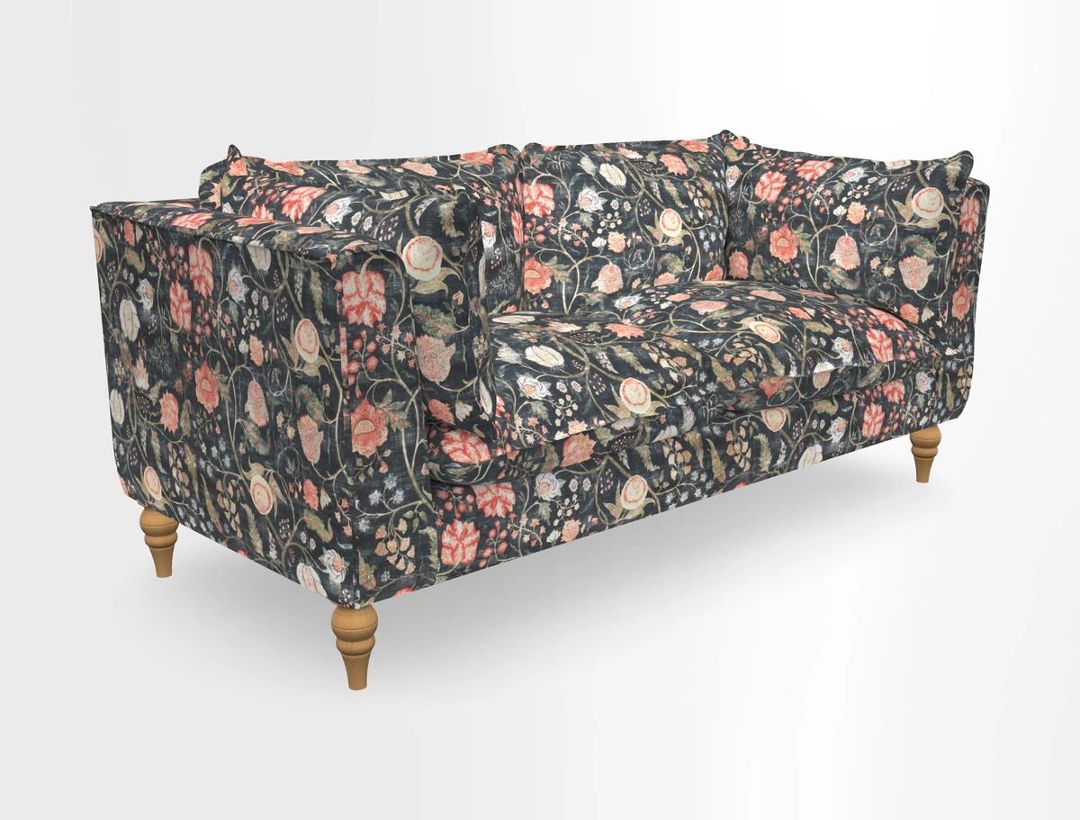 Aysgarth 3 Seater Sofa in Furrow Stripe Broad and Furrow Stripe Narrow Sunflower