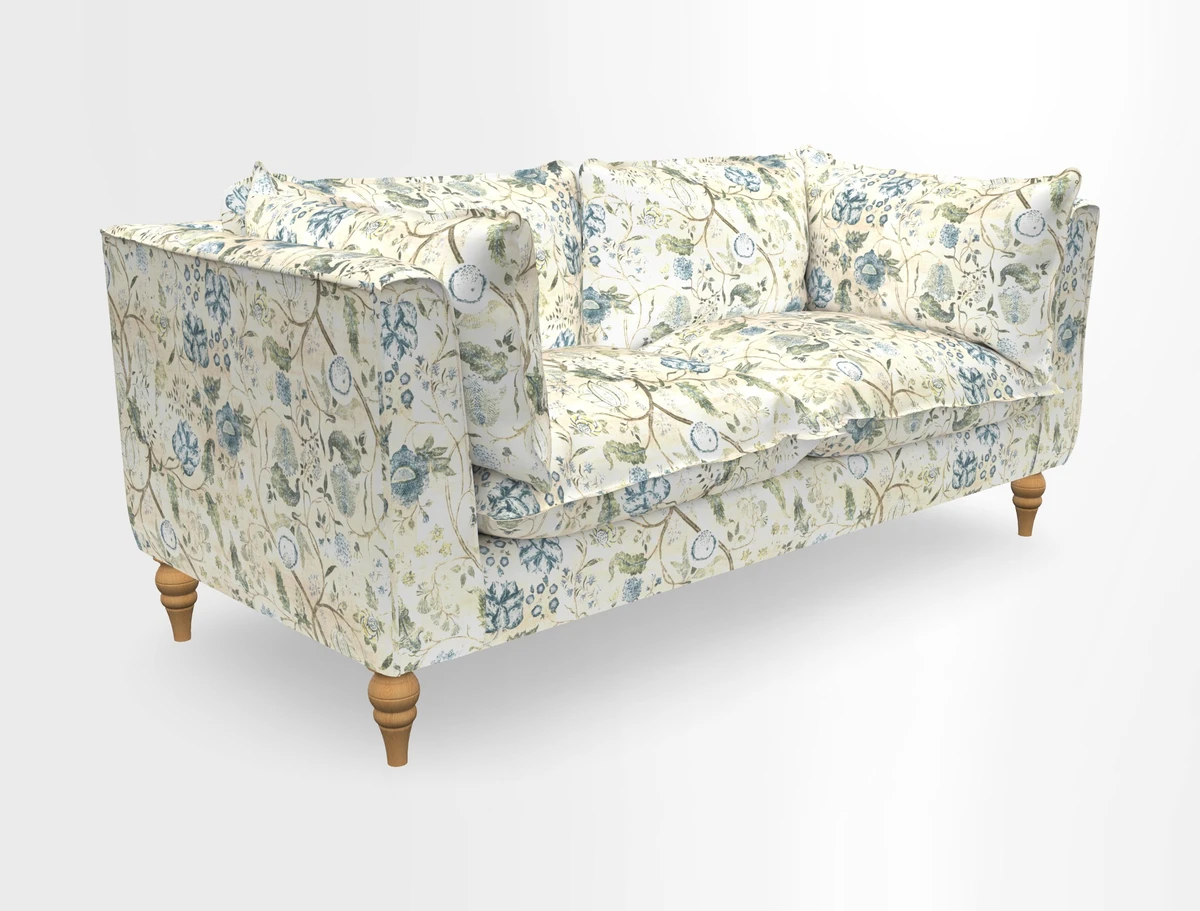 Aysgarth 3 Seater Sofa in Furrow Stripe Broad and Furrow Stripe Narrow Sunflower