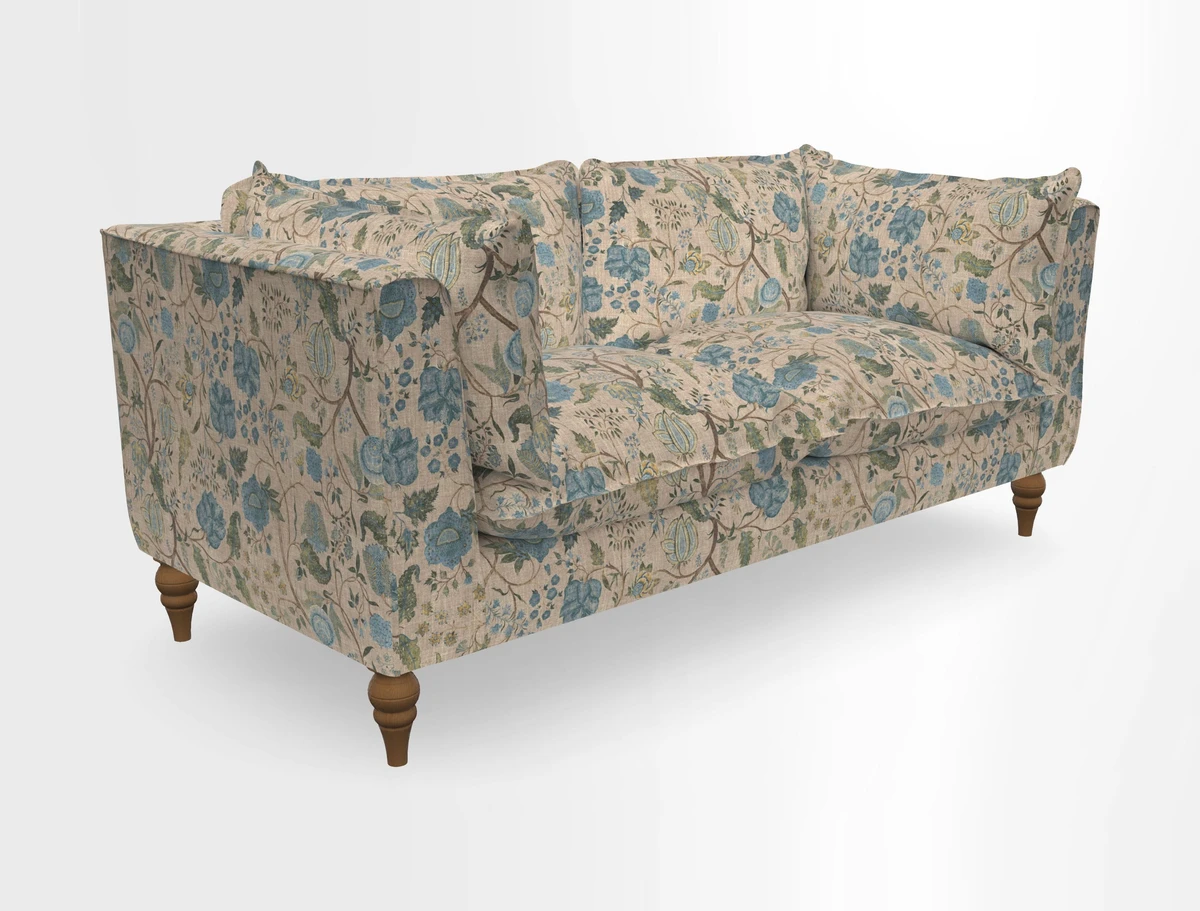 Aysgarth 3 Seater Sofa in Furrow Stripe Broad and Furrow Stripe Narrow Sunflower