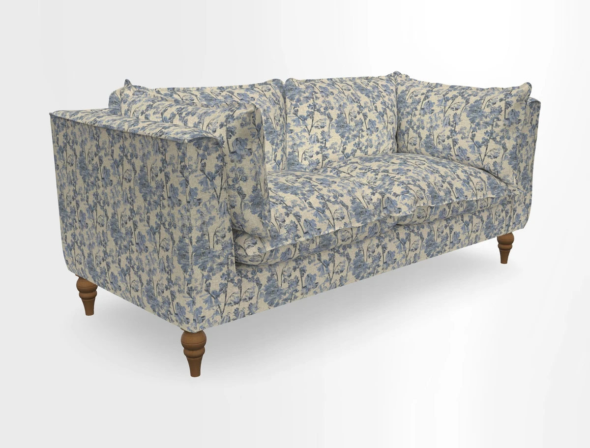 Aysgarth 3 Seater Sofa in Furrow Stripe Broad and Furrow Stripe Narrow Sunflower
