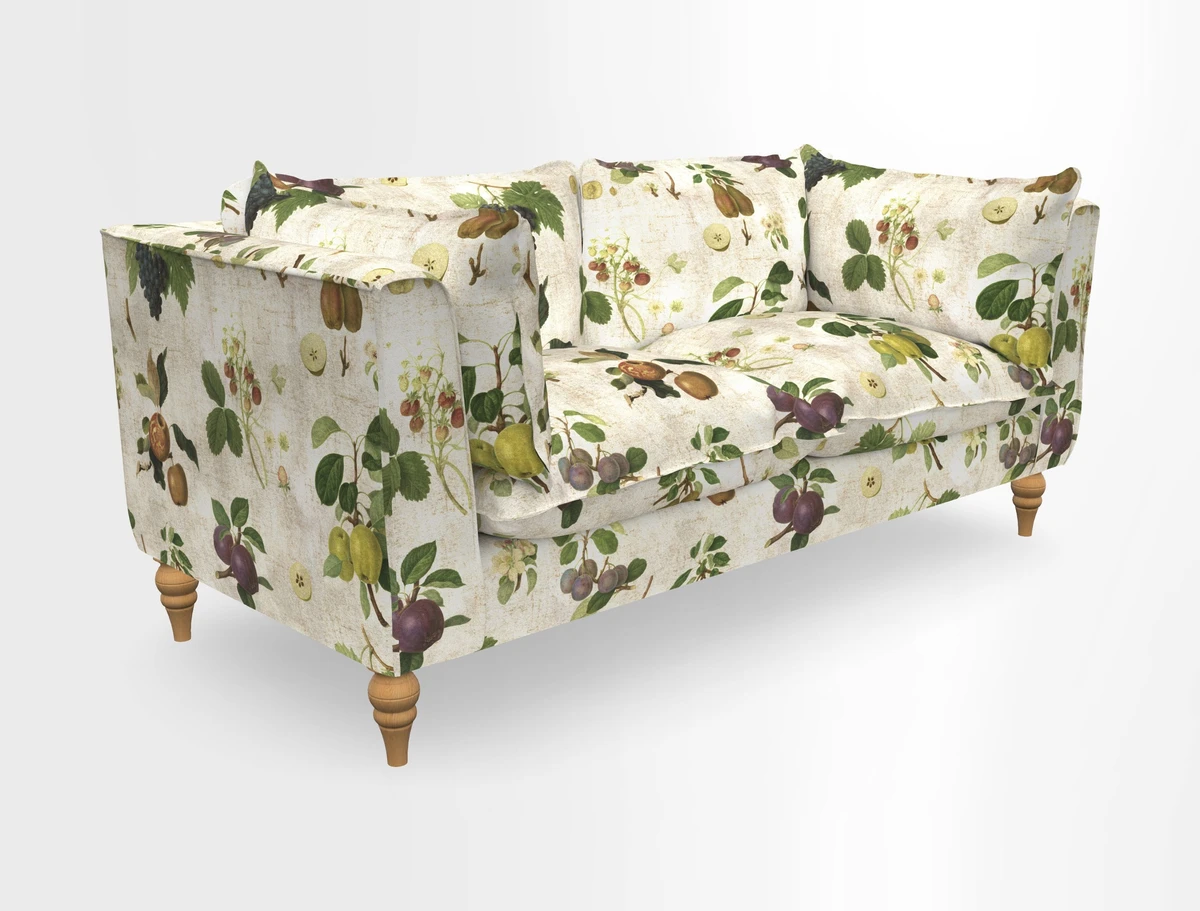 Aysgarth 3 Seater Sofa in Furrow Stripe Broad and Furrow Stripe Narrow Sunflower