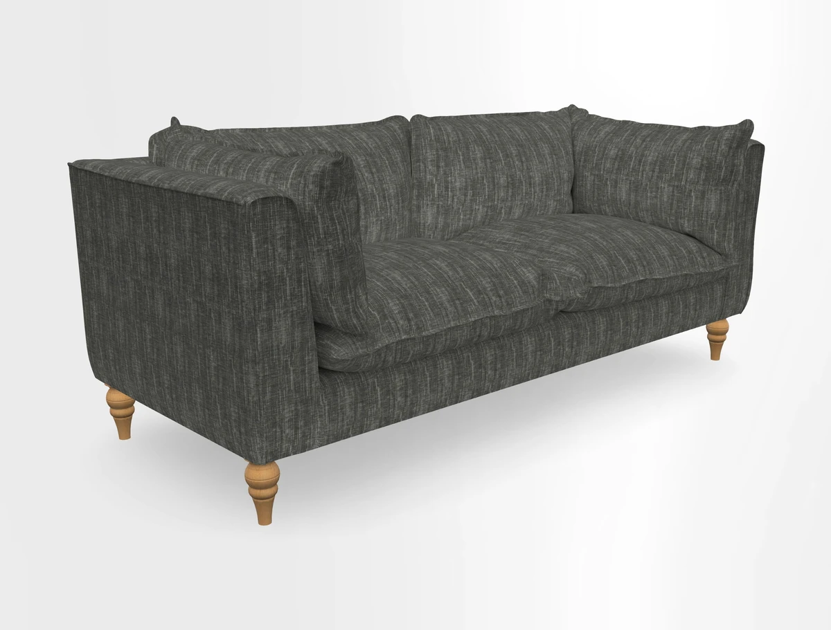 Aysgarth 3 Seater Sofa in Furrow Stripe Broad and Furrow Stripe Narrow Sunflower