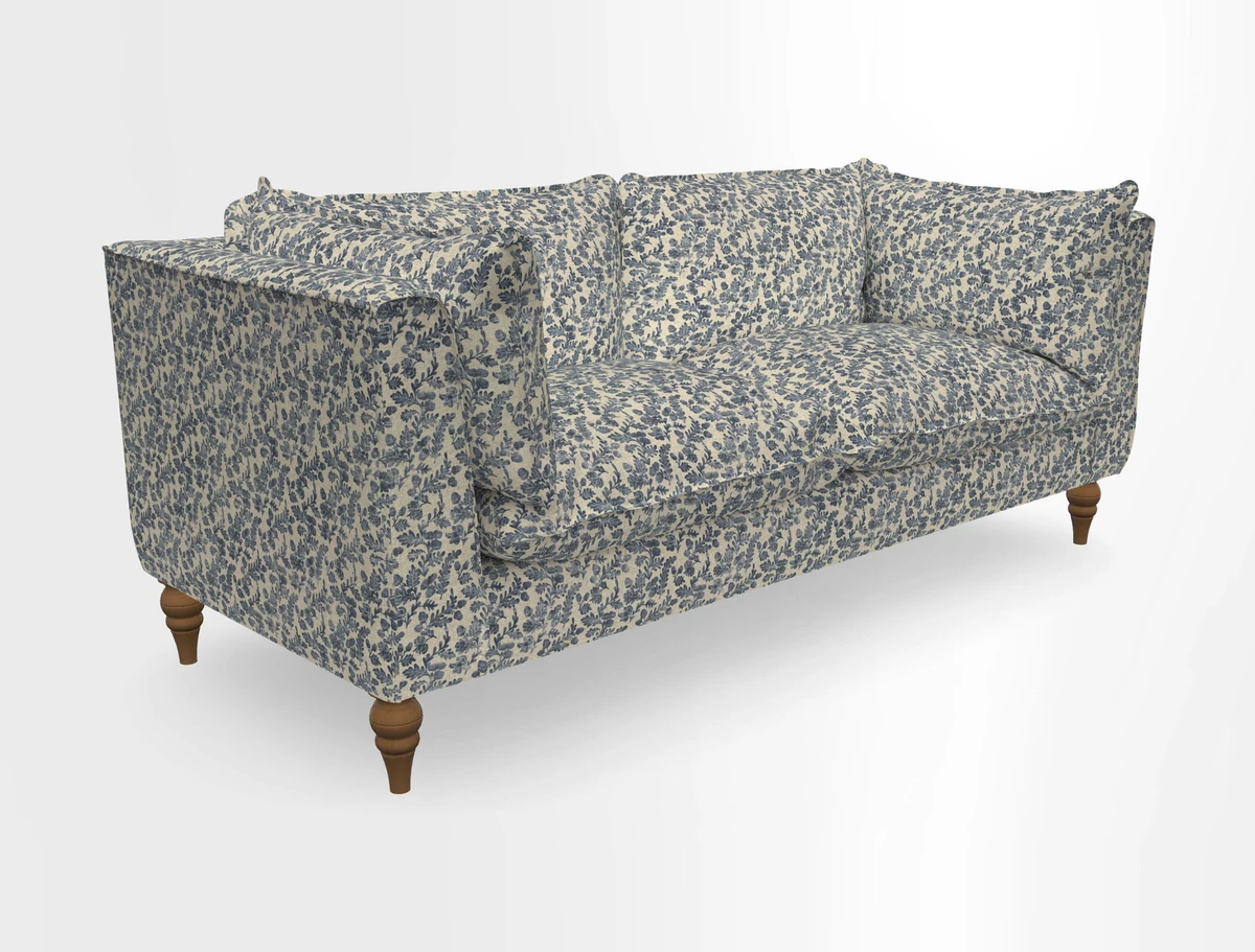 Aysgarth 3 Seater Sofa in Furrow Stripe Broad and Furrow Stripe Narrow Sunflower