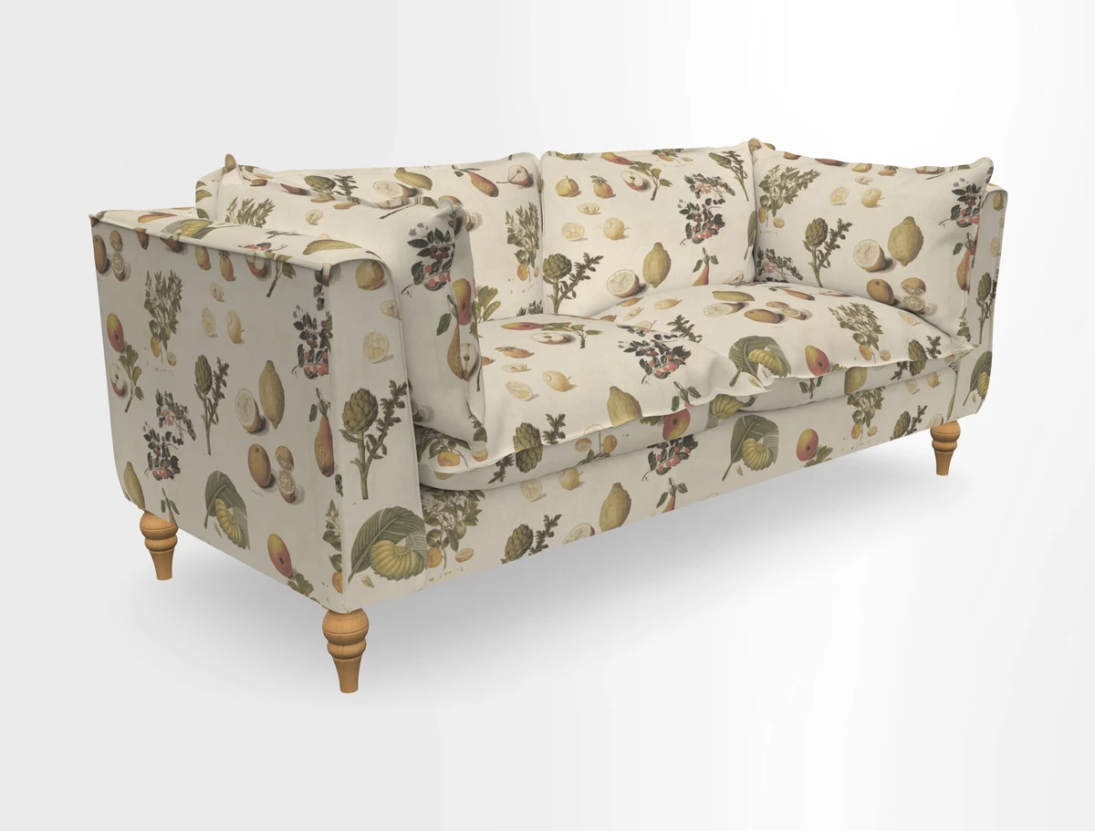 Aysgarth 3 Seater Sofa in Furrow Stripe Broad and Furrow Stripe Narrow Sunflower