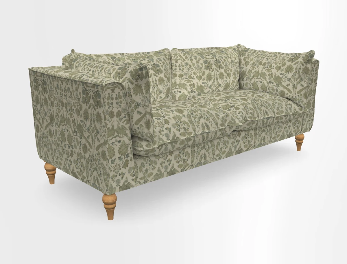 Aysgarth 3 Seater Sofa in Furrow Stripe Broad and Furrow Stripe Narrow Sunflower