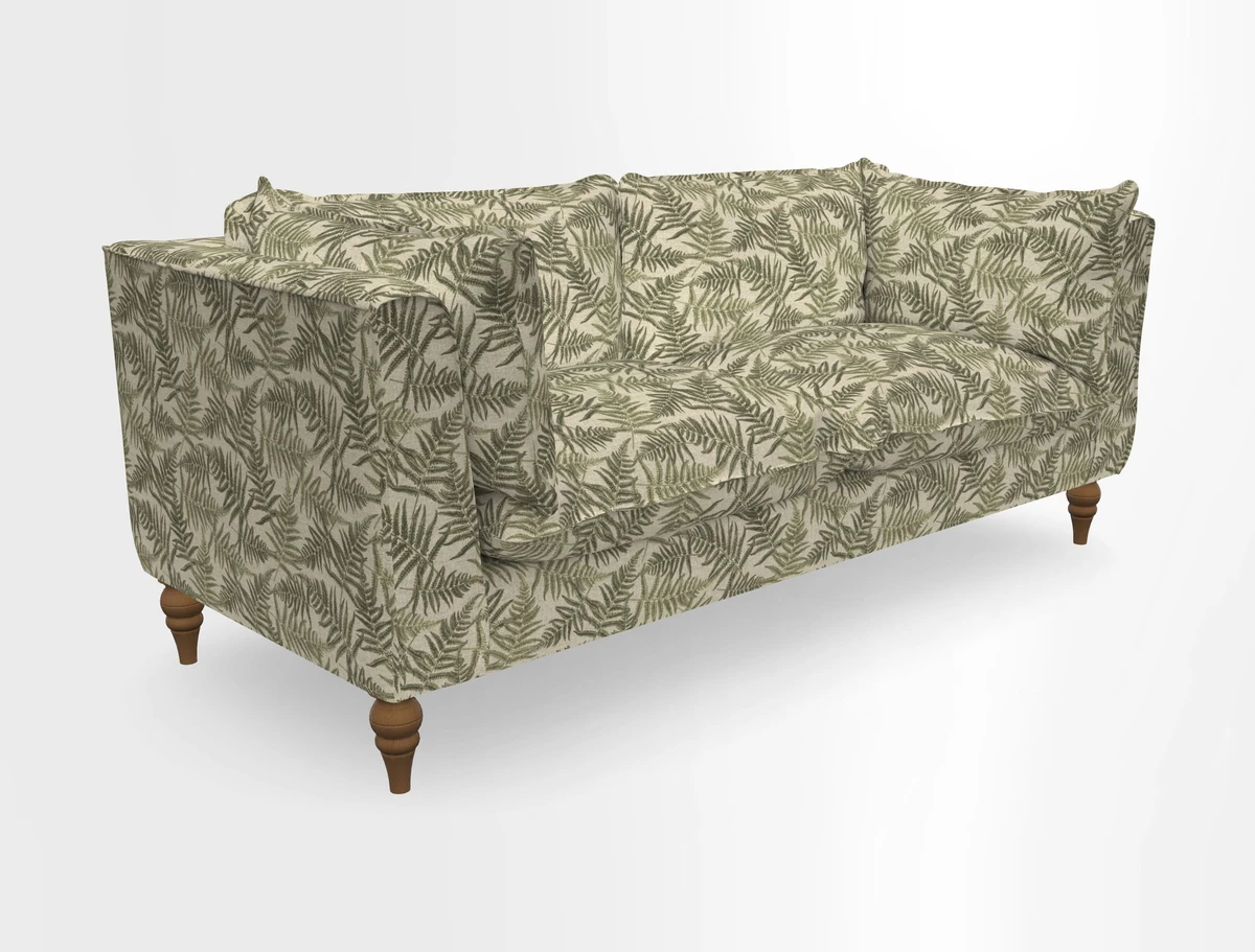 Aysgarth 3 Seater Sofa in Furrow Stripe Broad and Furrow Stripe Narrow Sunflower