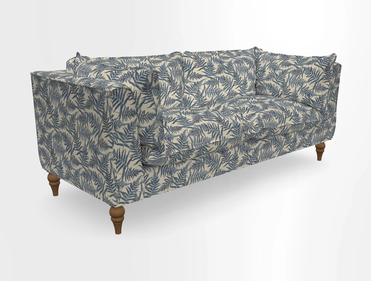 Aysgarth 3 Seater Sofa in Furrow Stripe Broad and Furrow Stripe Narrow Sunflower