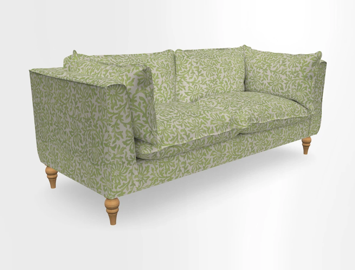 Aysgarth 3 Seater Sofa in Furrow Stripe Broad and Furrow Stripe Narrow Sunflower