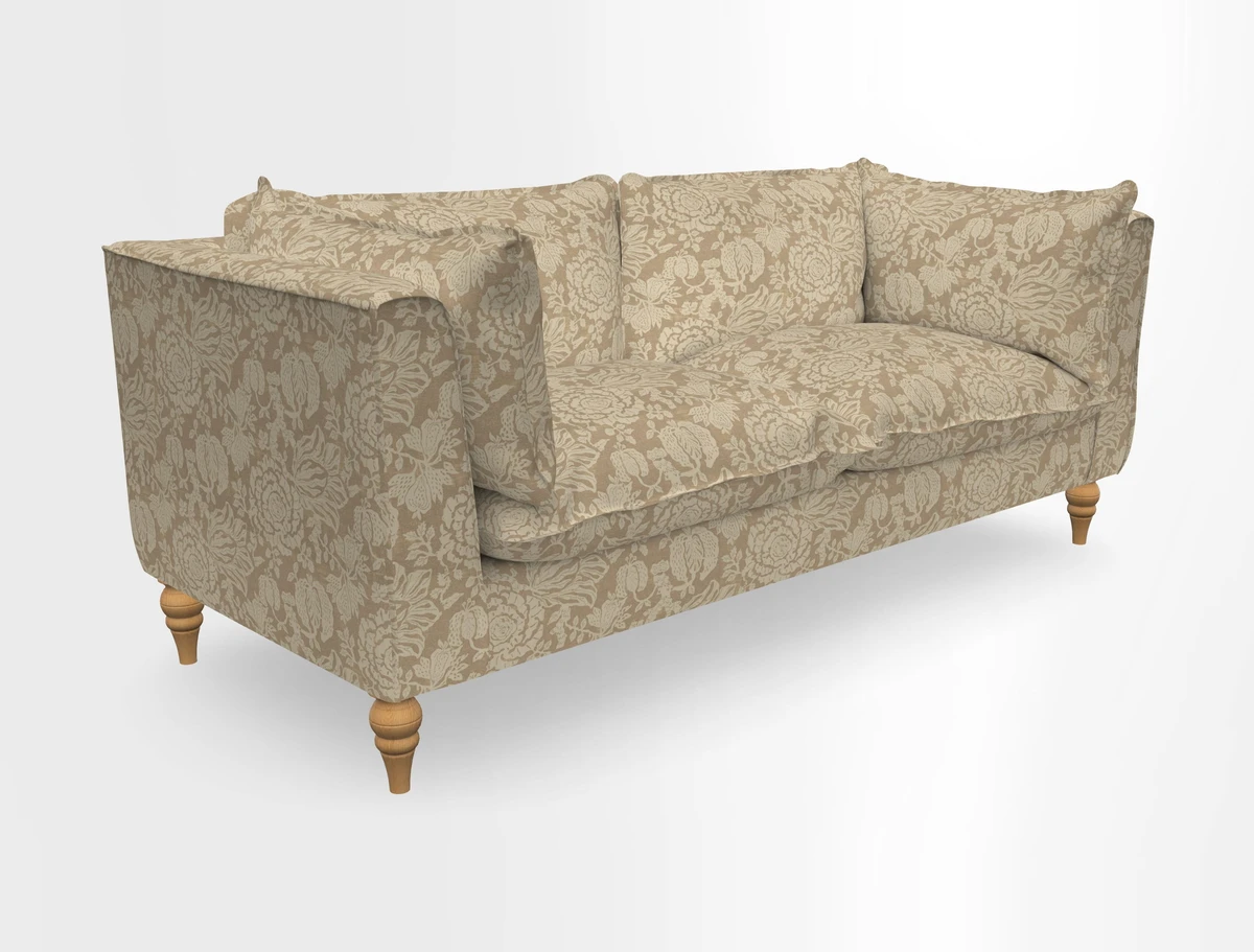 Aysgarth 3 Seater Sofa in Furrow Stripe Broad and Furrow Stripe Narrow Sunflower
