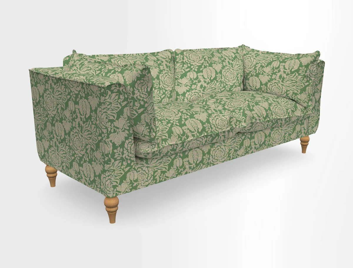 Aysgarth 3 Seater Sofa in Furrow Stripe Broad and Furrow Stripe Narrow Sunflower