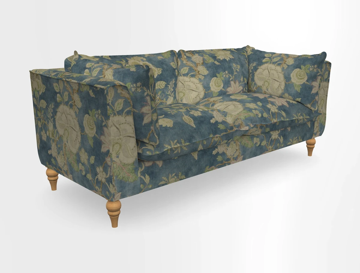 Aysgarth 3 Seater Sofa in Furrow Stripe Broad and Furrow Stripe Narrow Sunflower