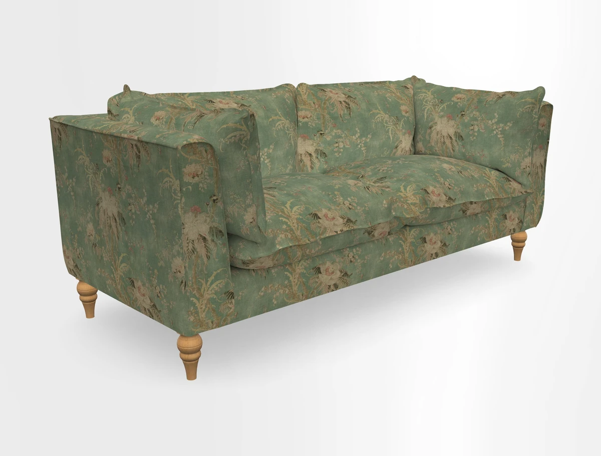 Aysgarth 3 Seater Sofa in Furrow Stripe Broad and Furrow Stripe Narrow Sunflower