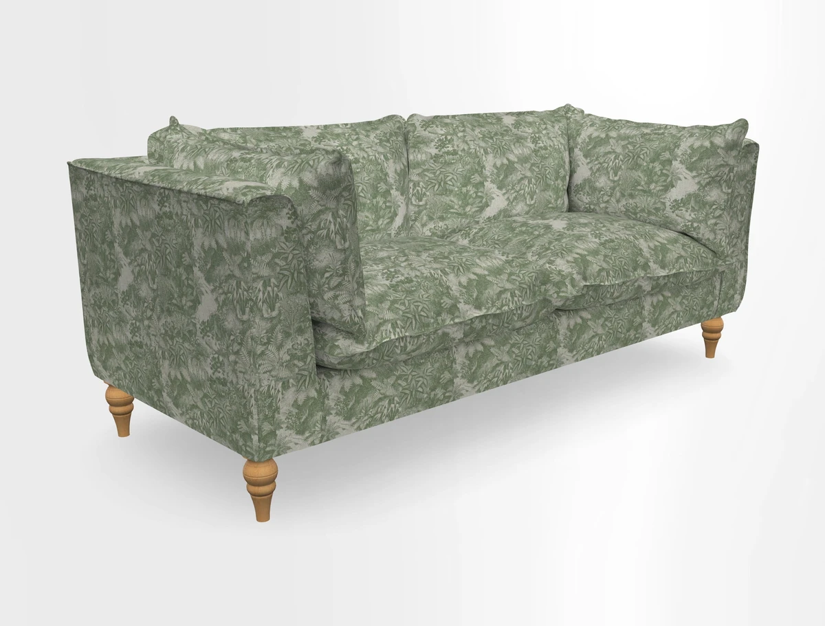 Aysgarth 3 Seater Sofa in Furrow Stripe Broad and Furrow Stripe Narrow Sunflower