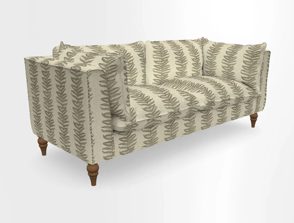 Aysgarth 3 Seater Sofa in Furrow Stripe Broad and Furrow Stripe Narrow Sunflower