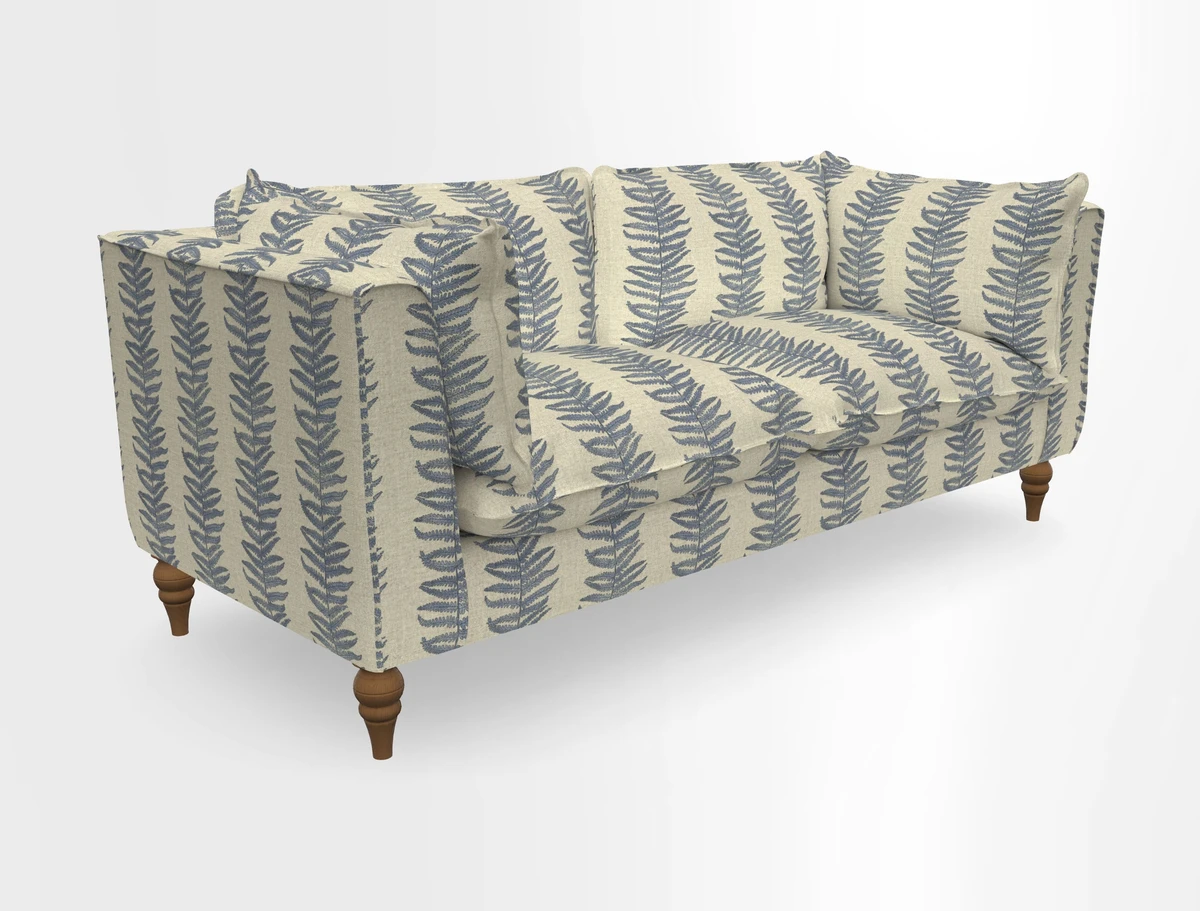 Aysgarth 3 Seater Sofa in Furrow Stripe Broad and Furrow Stripe Narrow Sunflower