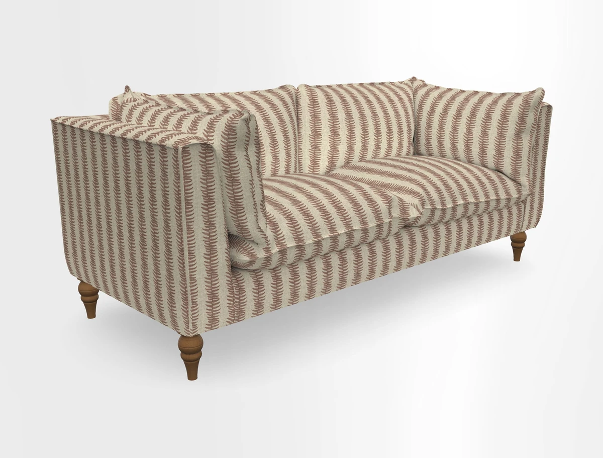 Aysgarth 3 Seater Sofa in Furrow Stripe Broad and Furrow Stripe Narrow Sunflower