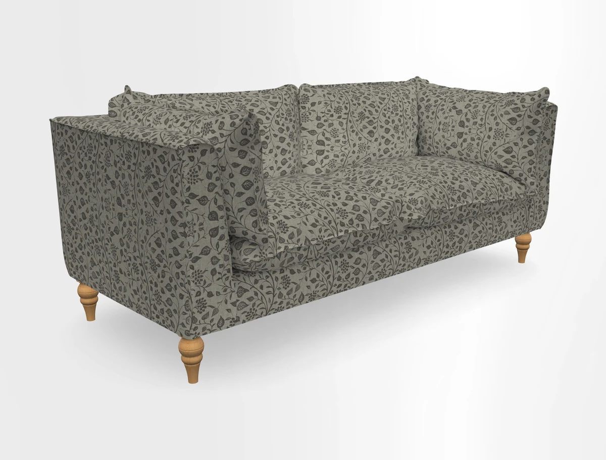 Aysgarth 3 Seater Sofa in Furrow Stripe Broad and Furrow Stripe Narrow Sunflower