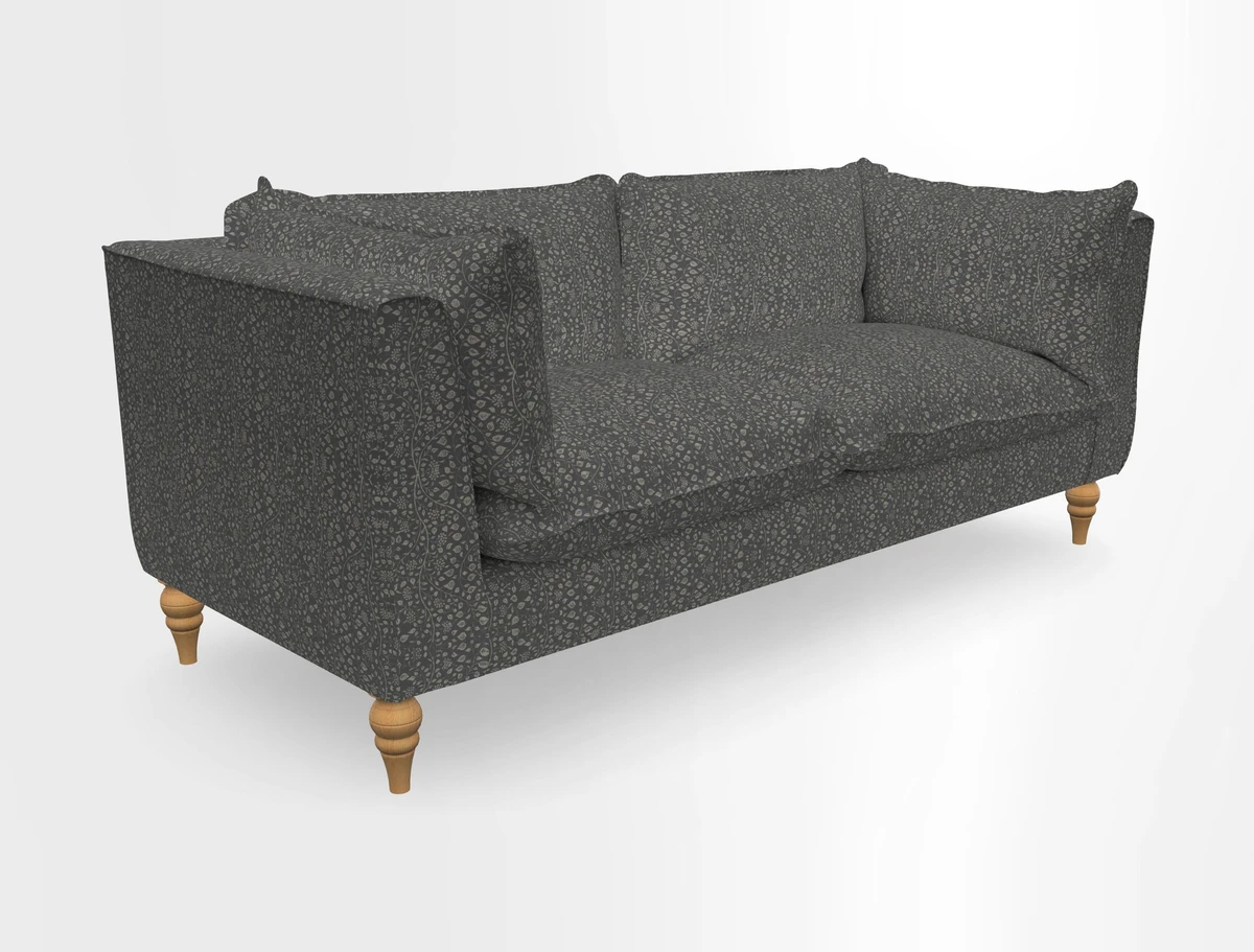 Aysgarth 3 Seater Sofa in Furrow Stripe Broad and Furrow Stripe Narrow Sunflower