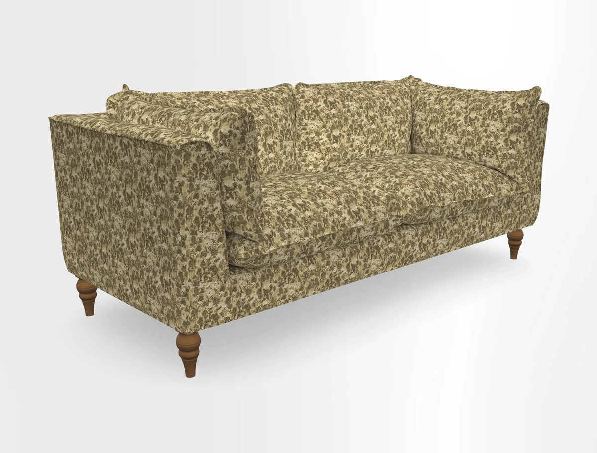 Aysgarth 3 Seater Sofa in Furrow Stripe Broad and Furrow Stripe Narrow Sunflower