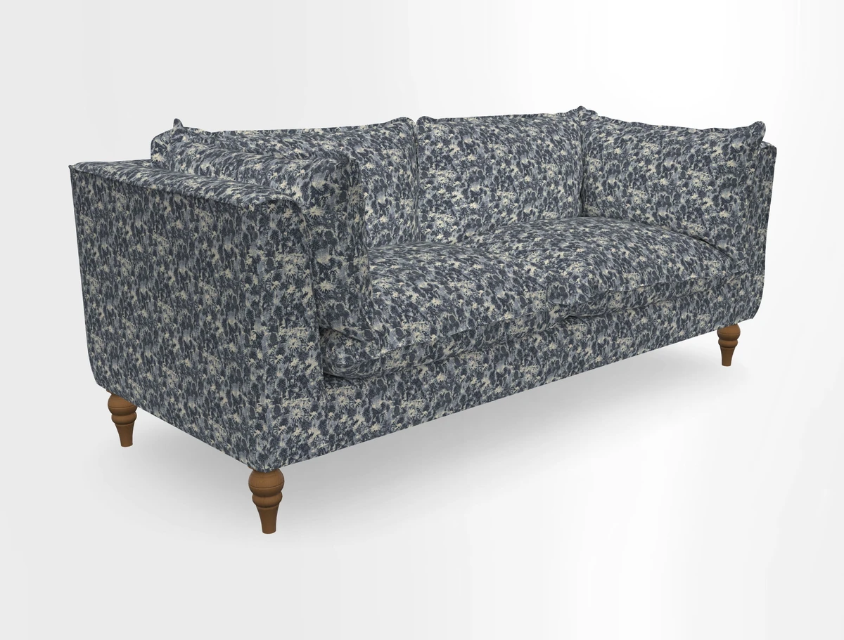 Aysgarth 3 Seater Sofa in Furrow Stripe Broad and Furrow Stripe Narrow Sunflower