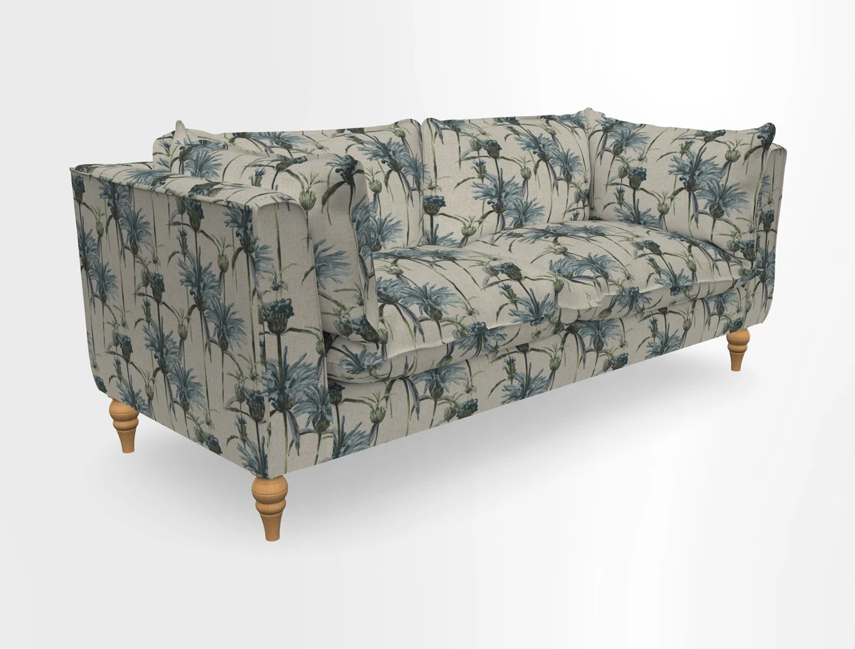 Aysgarth 3 Seater Sofa in Furrow Stripe Broad and Furrow Stripe Narrow Sunflower