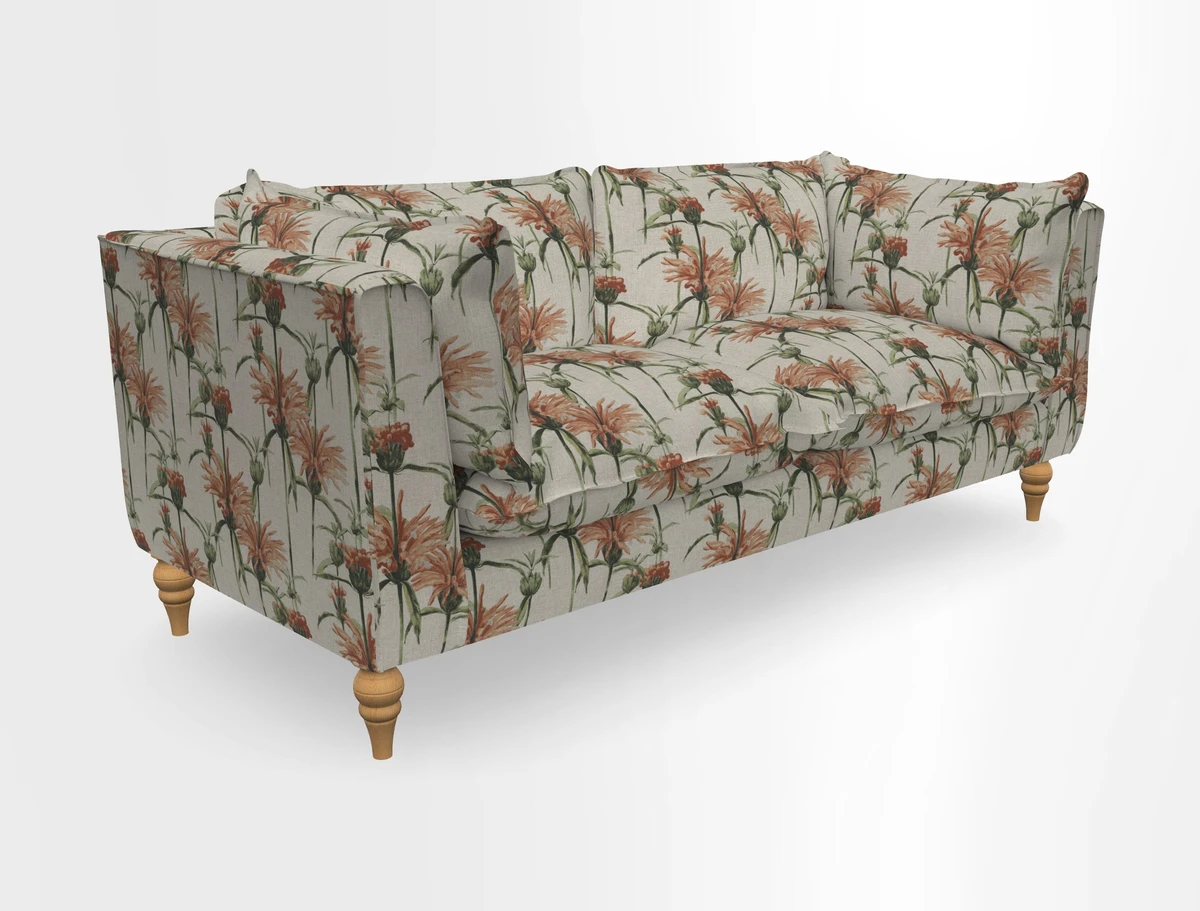 Aysgarth 3 Seater Sofa in Furrow Stripe Broad and Furrow Stripe Narrow Sunflower