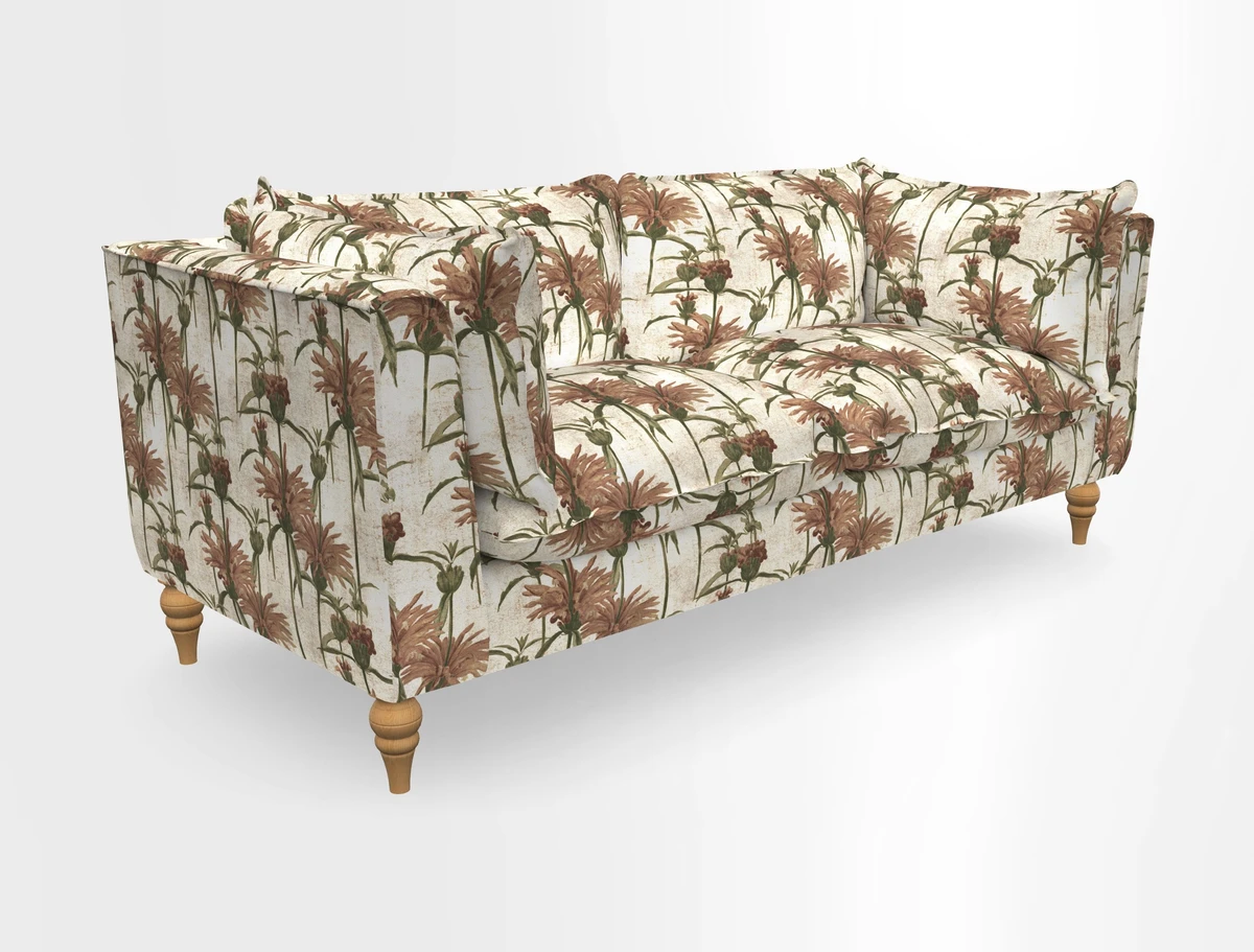 Aysgarth 3 Seater Sofa in Furrow Stripe Broad and Furrow Stripe Narrow Sunflower