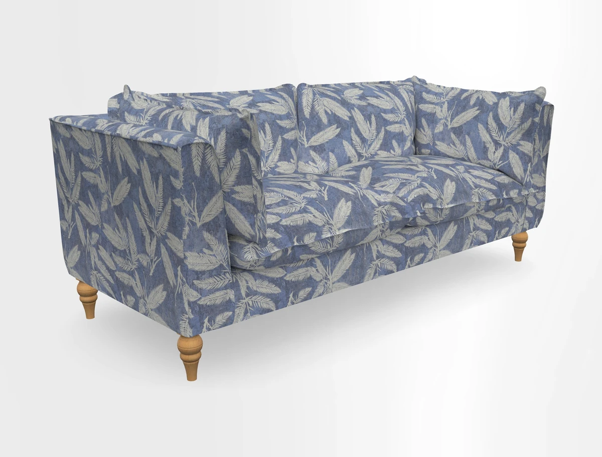 Aysgarth 3 Seater Sofa in Furrow Stripe Broad and Furrow Stripe Narrow Sunflower