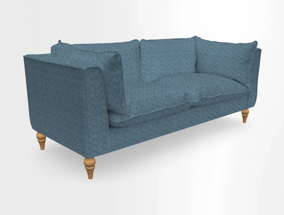 Aysgarth 3 Seater Sofa in Furrow Stripe Broad and Furrow Stripe Narrow Sunflower