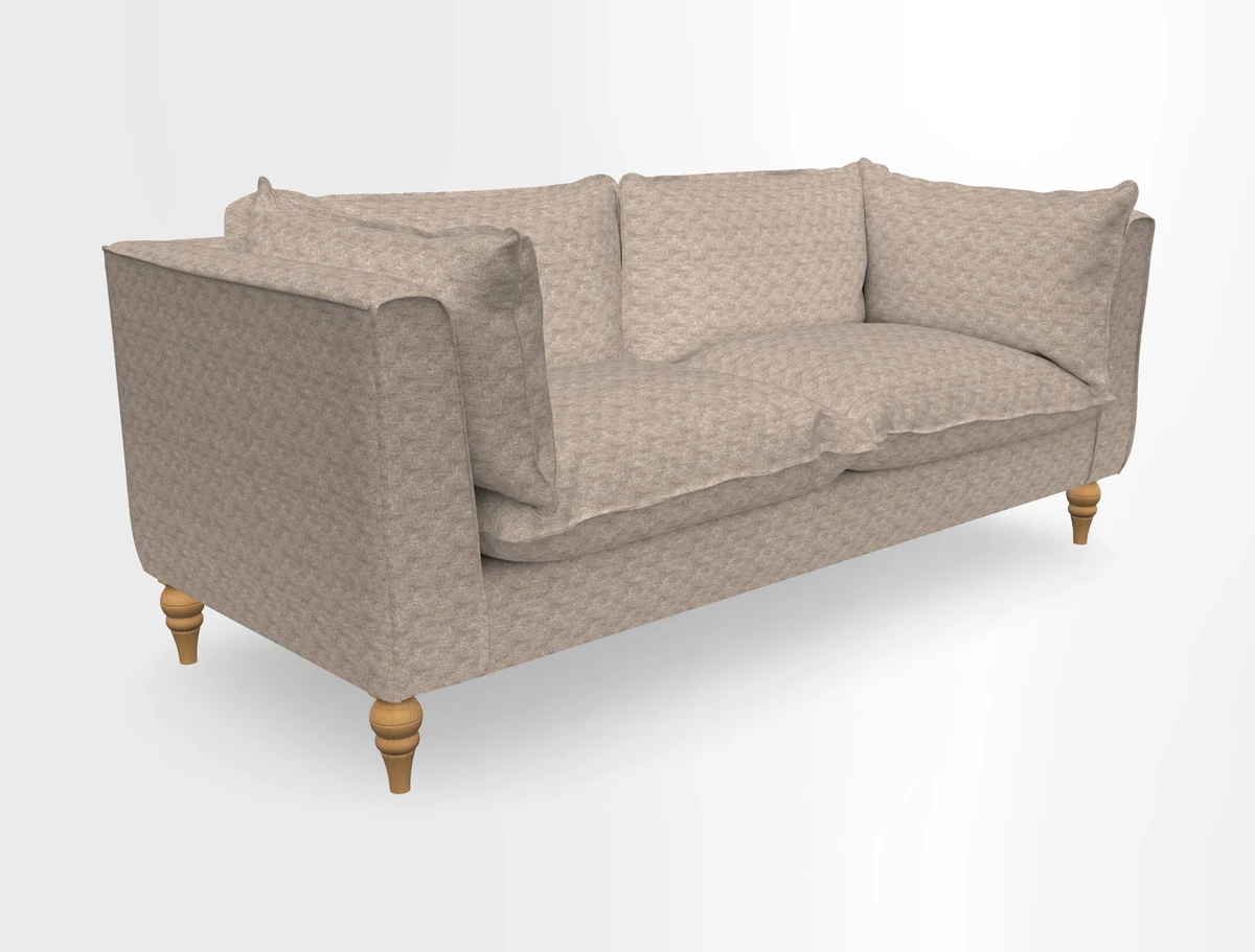 Aysgarth 3 Seater Sofa in Furrow Stripe Broad and Furrow Stripe Narrow Sunflower