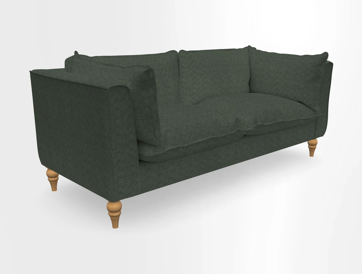 Aysgarth 3 Seater Sofa in Furrow Stripe Broad and Furrow Stripe Narrow Sunflower