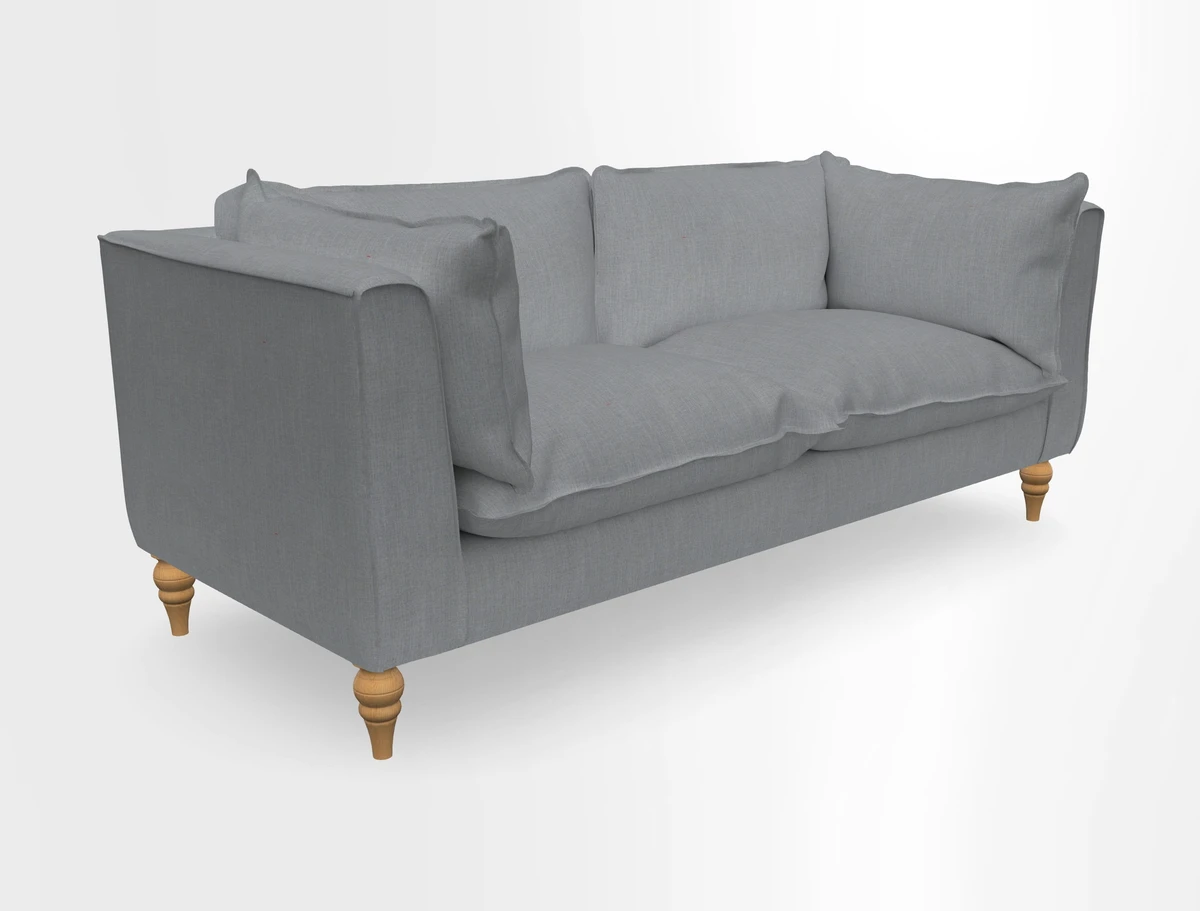 Aysgarth 3 Seater Sofa in Furrow Stripe Broad and Furrow Stripe Narrow Sunflower