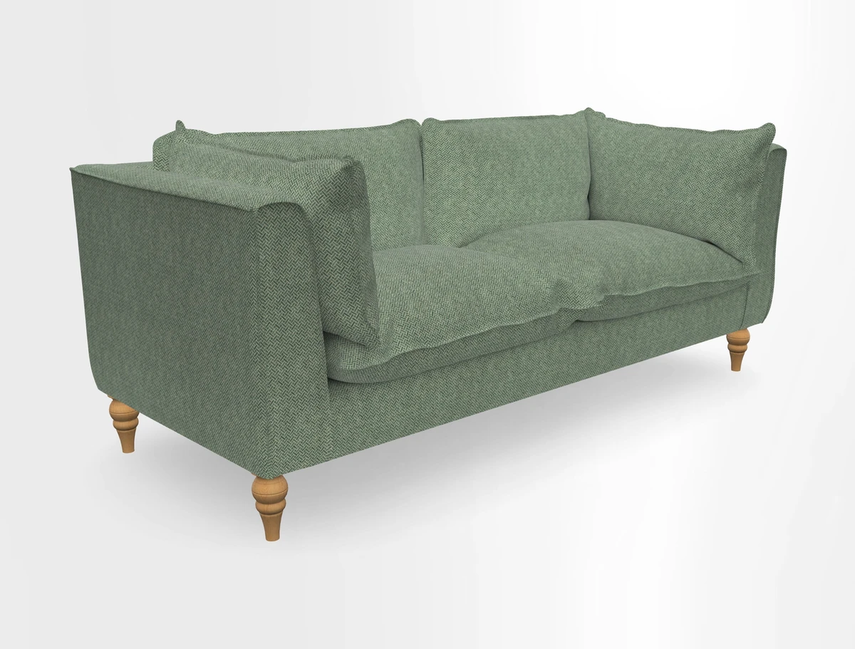 Aysgarth 3 Seater Sofa in Furrow Stripe Broad and Furrow Stripe Narrow Sunflower