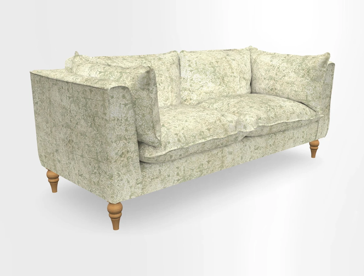 Aysgarth 3 Seater Sofa in Furrow Stripe Broad and Furrow Stripe Narrow Sunflower