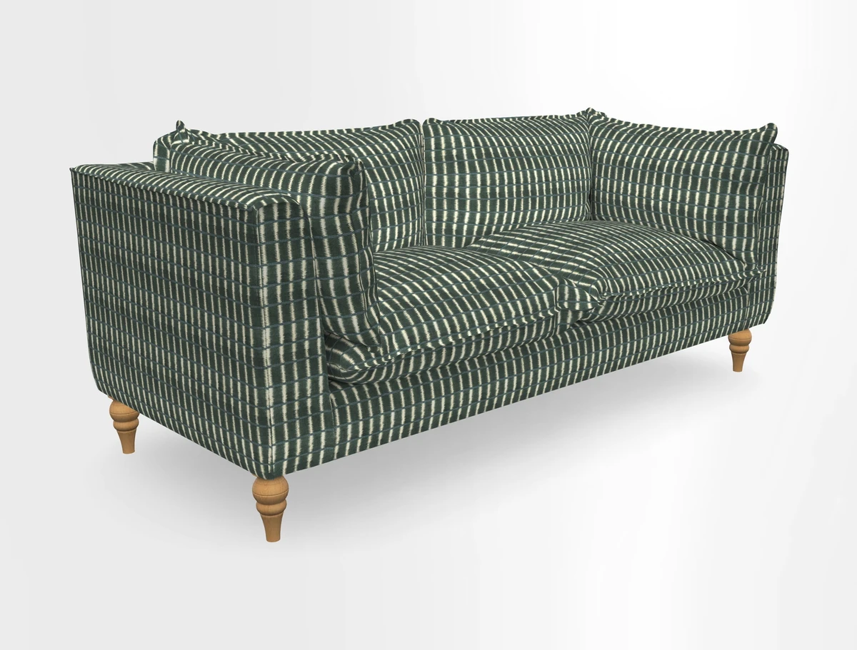 Aysgarth 3 Seater Sofa in Furrow Stripe Broad and Furrow Stripe Narrow Sunflower