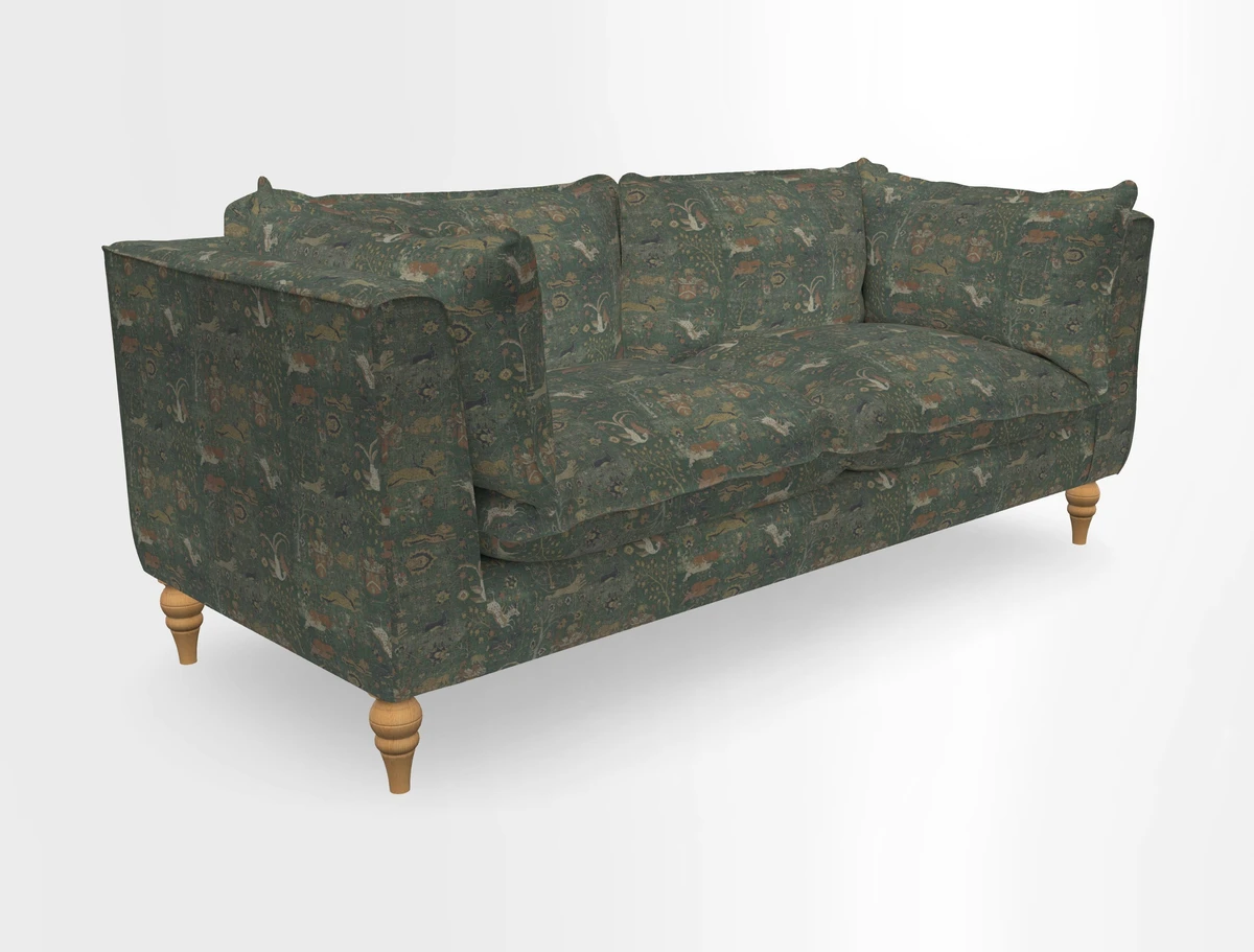 Aysgarth 3 Seater Sofa in Furrow Stripe Broad and Furrow Stripe Narrow Sunflower