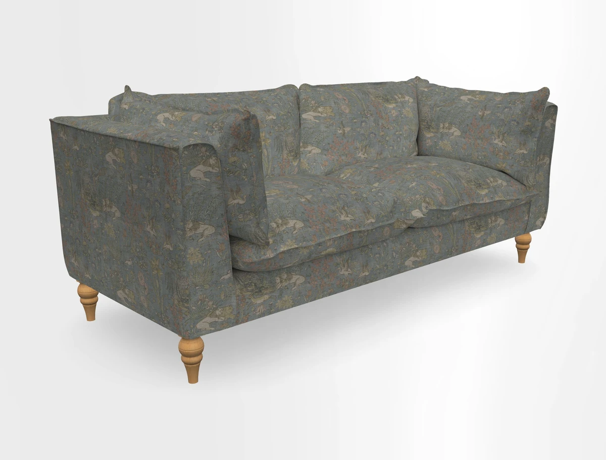 Aysgarth 3 Seater Sofa in Furrow Stripe Broad and Furrow Stripe Narrow Sunflower