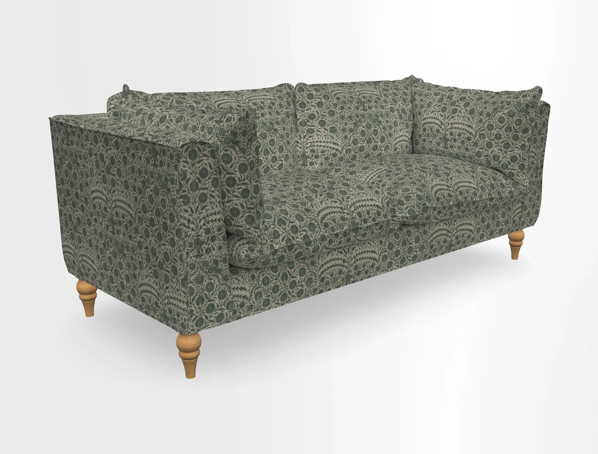 Aysgarth 3 Seater Sofa in Furrow Stripe Broad and Furrow Stripe Narrow Sunflower