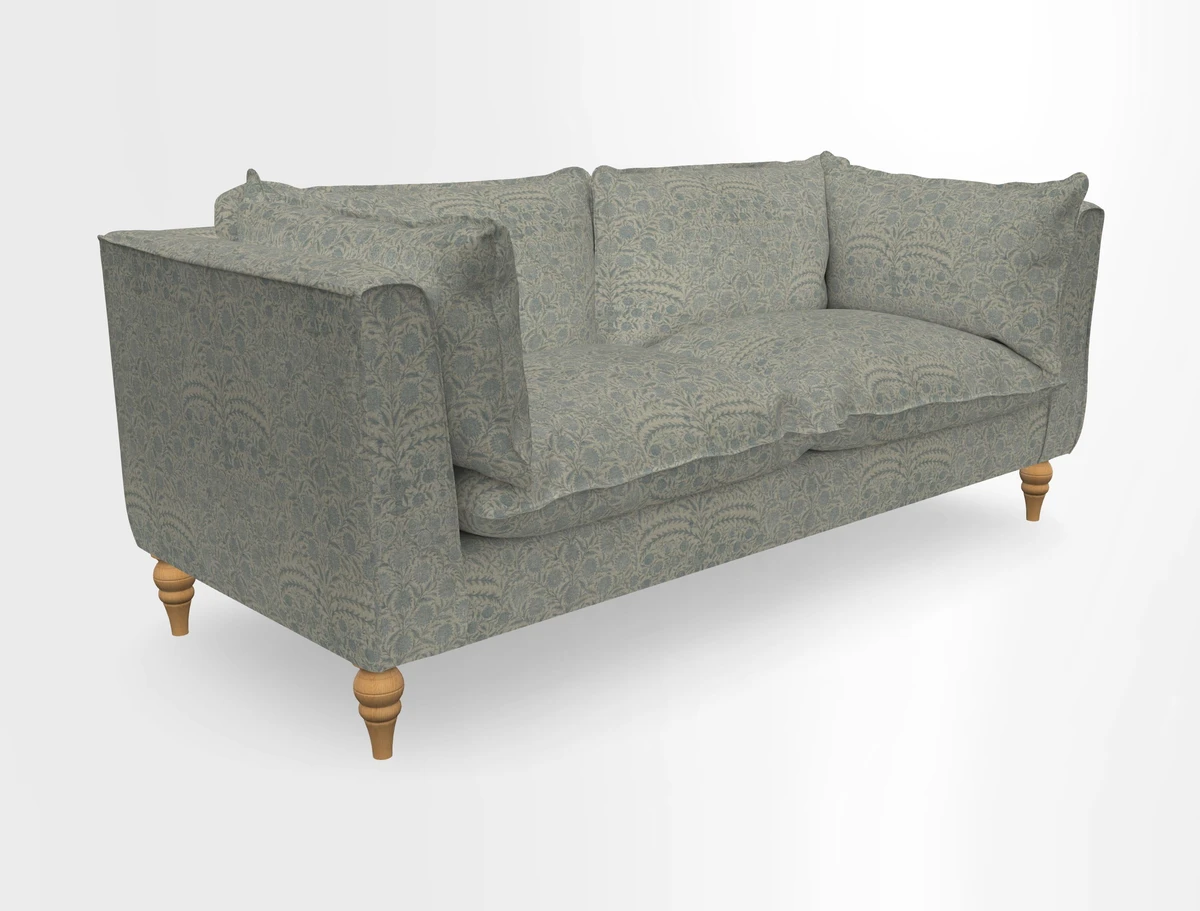 Aysgarth 3 Seater Sofa in Furrow Stripe Broad and Furrow Stripe Narrow Sunflower