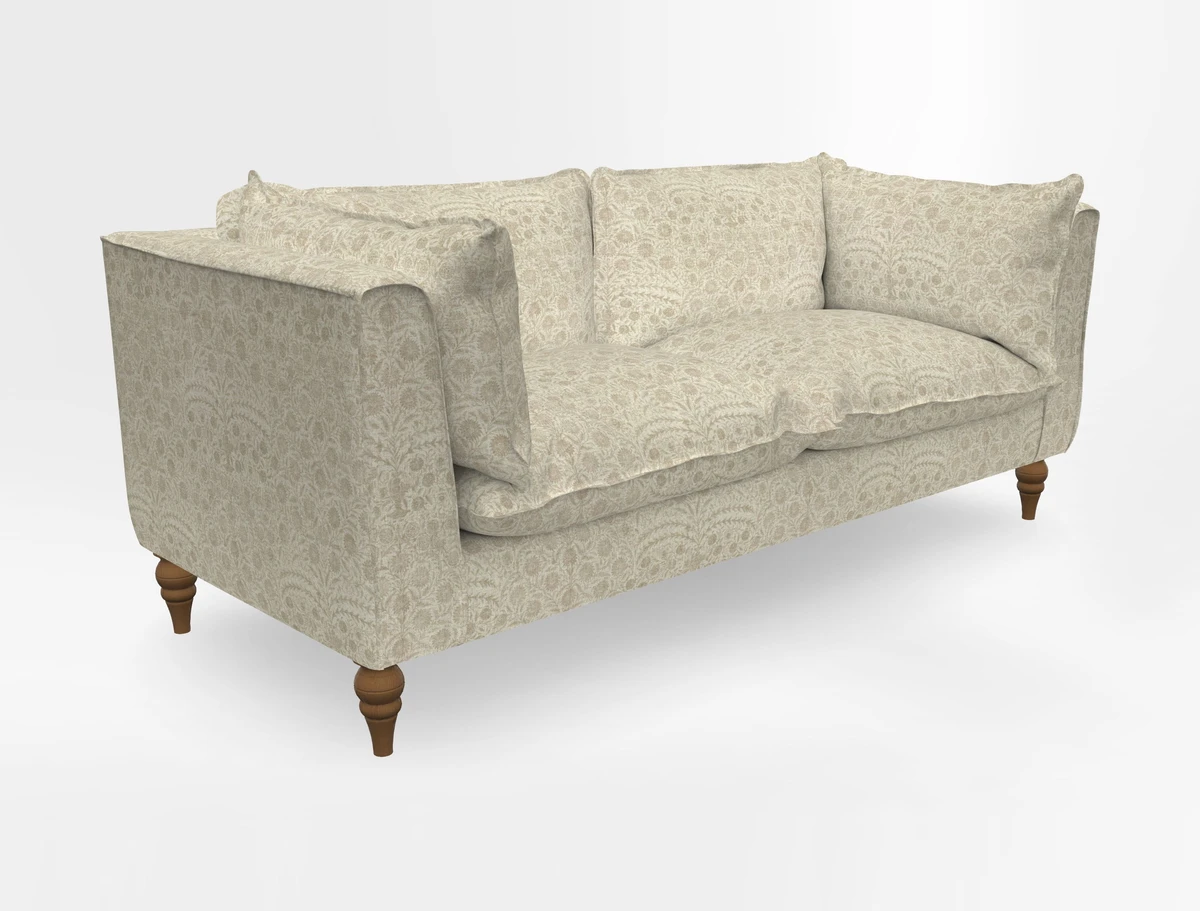 Aysgarth 3 Seater Sofa in Furrow Stripe Broad and Furrow Stripe Narrow Sunflower
